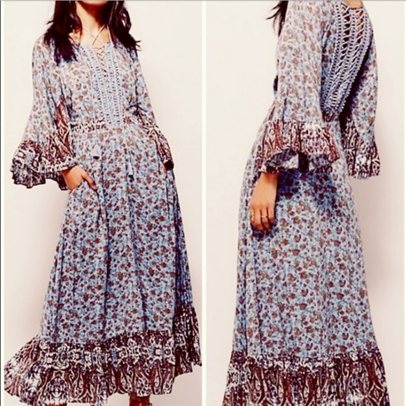 Free People Dresses & Skirts - Free People All Mixed Up Maxi Gown